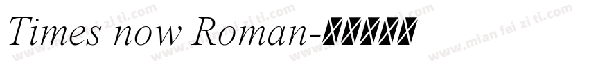 Times now Roman字体转换